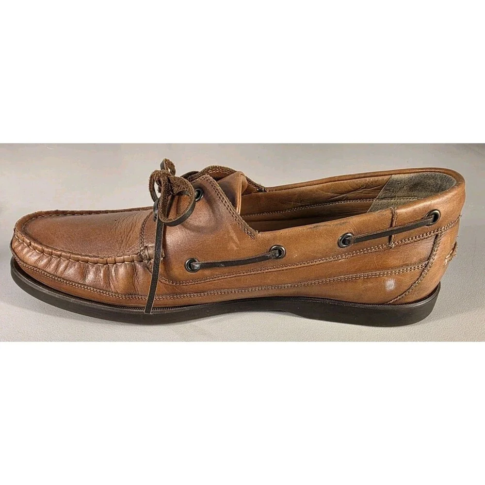 Mephisto Spinnaker Air-Relax Boat Shoes Mens 13 Brown Leather Casual Comfort